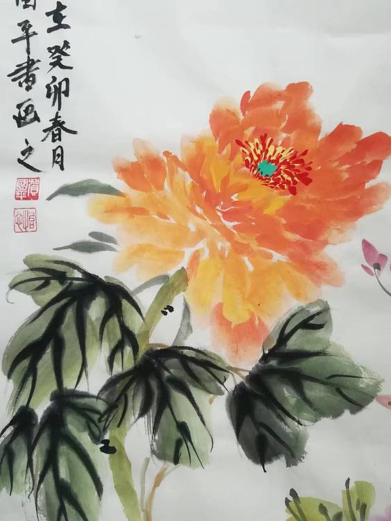 贺国平 国画（国色天香）