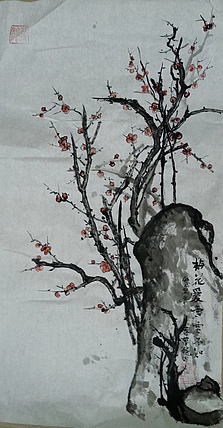 喻阳 梅花爱雪雪不知