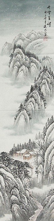 当代山水画家 李建忠 山水国画