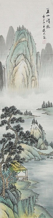 当代山水画家 李建忠 山水国画