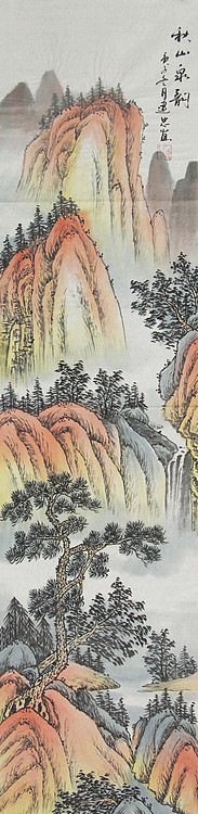 当代山水画家 李建忠 山水国画