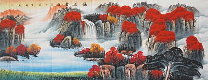 艺术家 韦建 山水国画