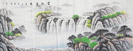 艺术家 韦建 山水国画