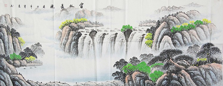 艺术家 韦建 山水国画