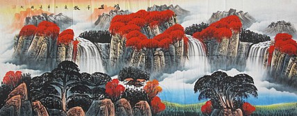 艺术家 建国 山水国画