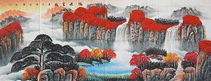 艺术家 建国 山水国画
