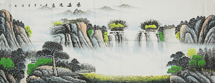艺术家 韦建 山水国画