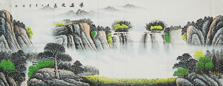 艺术家 韦建 山水国画