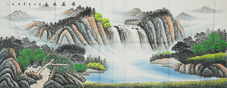 艺术家 韦建 山水国画