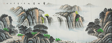 艺术家 韦建 山水国画
