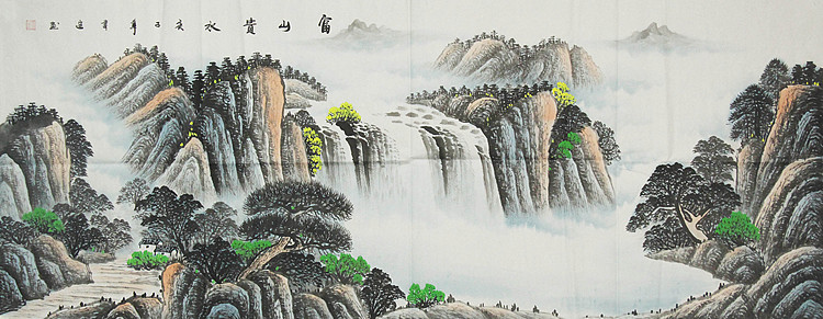 艺术家 韦建 山水国画