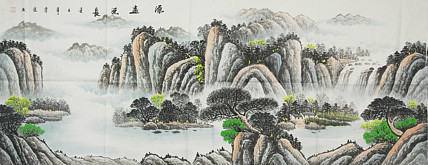 艺术家 韦建 山水国画