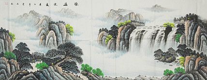 艺术家 韦建 山水国画
