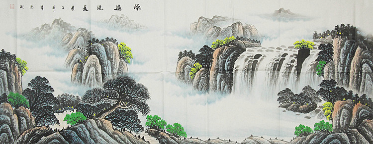 艺术家 韦建 山水国画