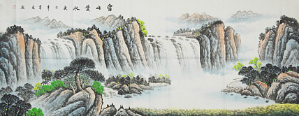 艺术家 韦建 山水国画