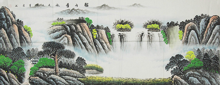 艺术家 韦建 山水国画