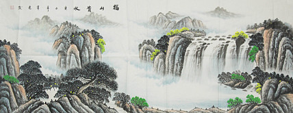 艺术家 韦建 山水国画