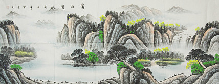 艺术家 韦建 山水国画