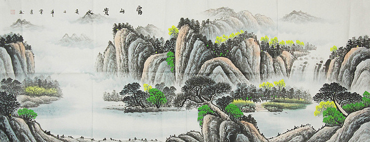 艺术家 韦建 山水国画