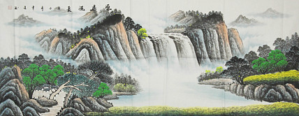 艺术家 韦建 山水国画