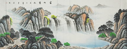 艺术家 韦建 山水国画