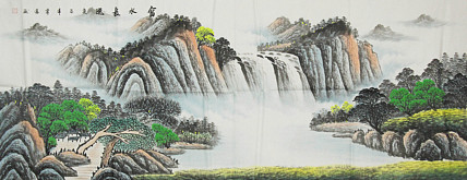 艺术家 韦建 山水国画