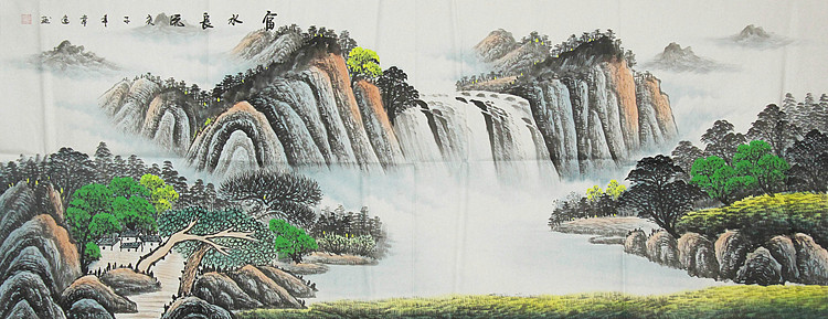 艺术家 韦建 山水国画