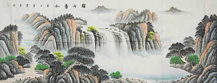 艺术家 韦建 山水国画