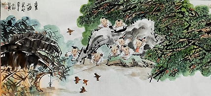 河北省美术家协会会员 侯同印 人物国画作品