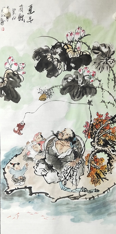 河北省美术家协会会员 侯同印 人物国画作品