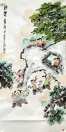 河北省美术家协会会员 侯同印 人物国画作品