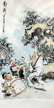 河北省美术家协会会员 侯同印 人物国画作品
