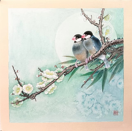 砚沐 栖息湖北美术学院艺术硕士李林国画作品