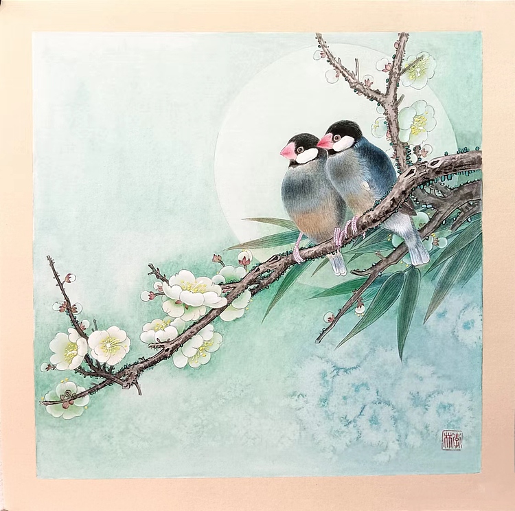 砚沐 栖息湖北美术学院艺术硕士李林国画作品