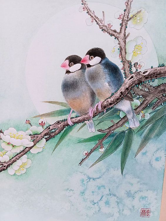 砚沐 栖息湖北美术学院艺术硕士李林国画作品