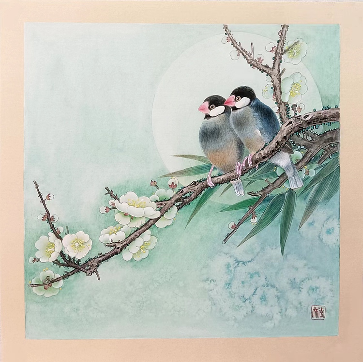 砚沐 栖息湖北美术学院艺术硕士李林国画作品