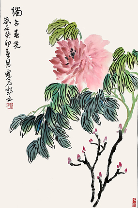 寒石 独占春光