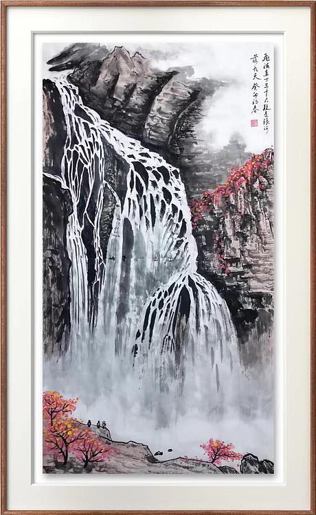 云海松涛 国画飞流直下三千尺