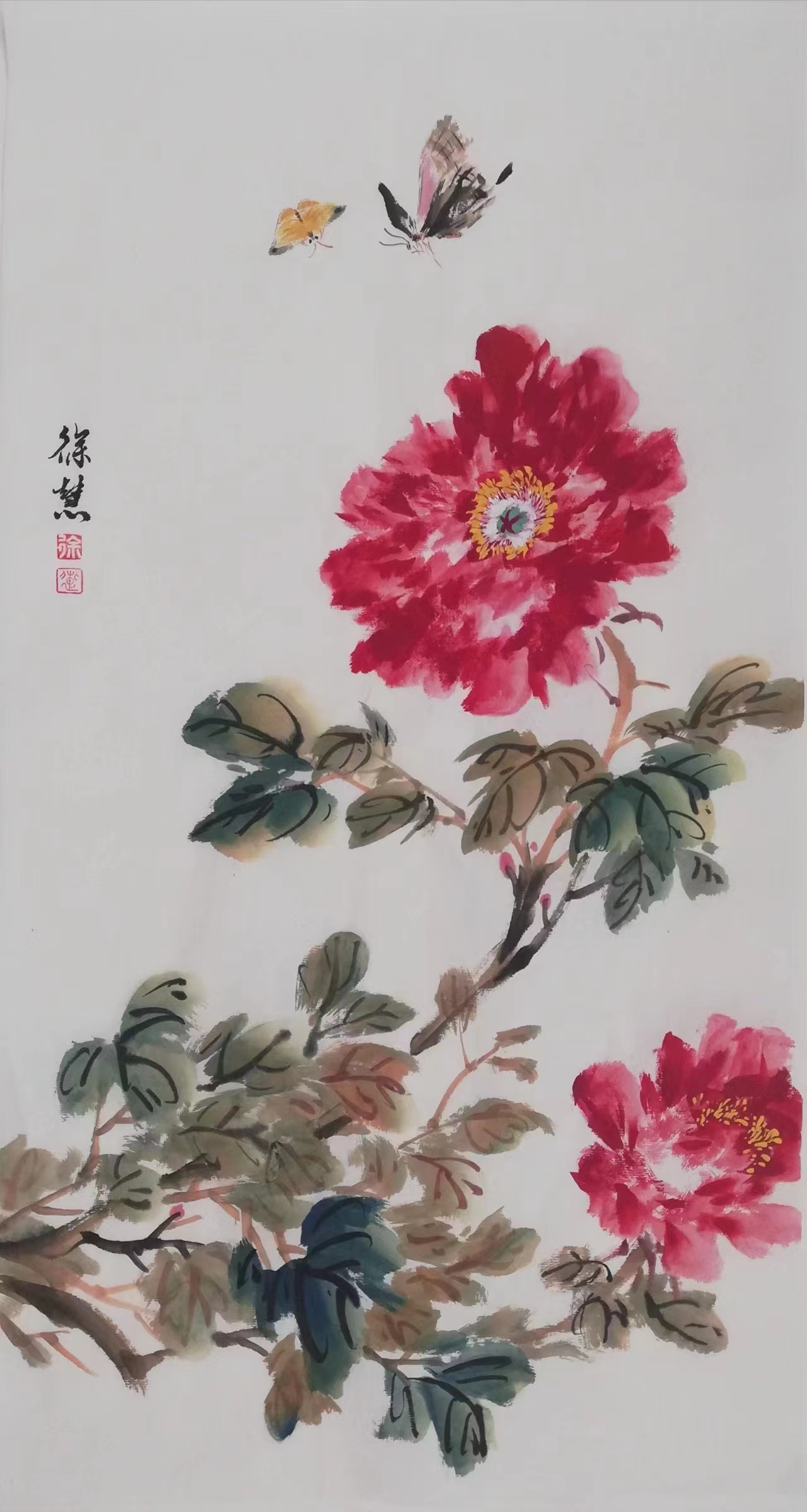 0当代花鸟画家 徐慧 精品国画花鸟徐慧·国画68*34*1扫码购买r