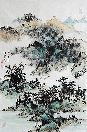 中国美术家协会理事 王联仁（带合影）