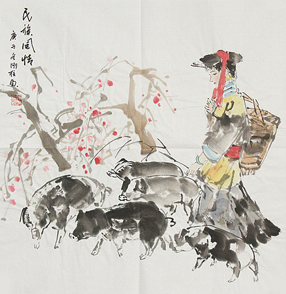 精品仕女图——画家孙刚柱