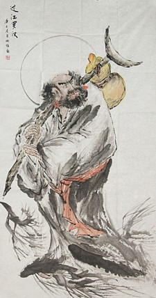 精品巨幅罗汉图——画家孙刚柱