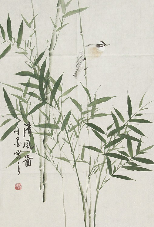河南省美术家协会会员 许墨 花鸟 国画