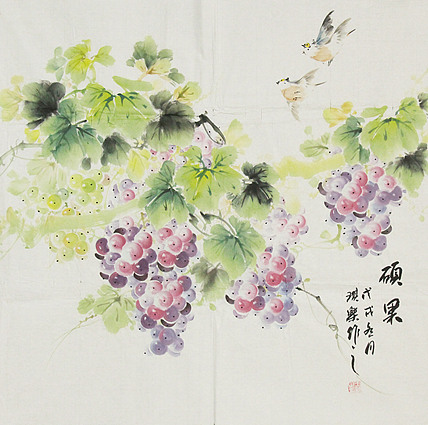 当代著名美女画家 魏琪乐 硕果图