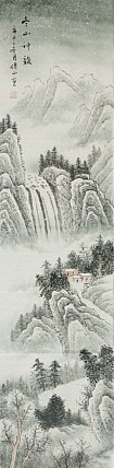 四尺对开山水&mdash;&mdash;画家李仙山