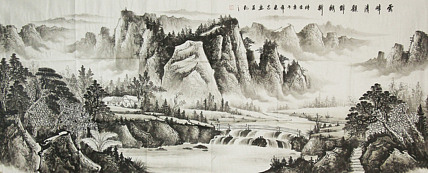 当代山水画家 李建忠 山水国画