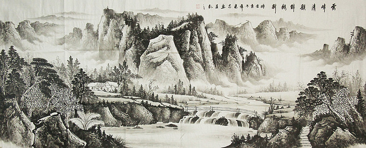 当代山水画家 李建忠 山水国画