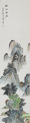 四尺对开山水&mdash;&mdash;画家李仙山