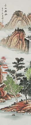 四尺对开山水&mdash;&mdash;画家李仙山