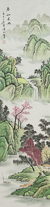 四尺对开山水&mdash;&mdash;画家李仙山